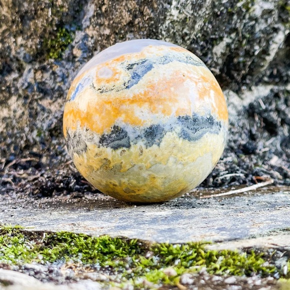 Bumble Bee Jasper 51 mm Sphere Orb mineral Decor - Picture 1 of 7